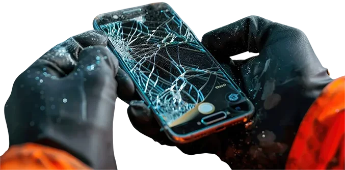 image of broken mobile