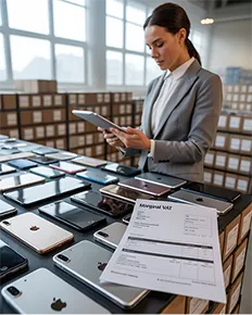 image of devices organized