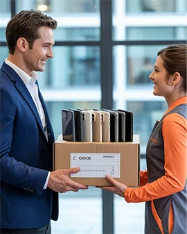 image of woman selling stock
