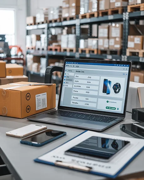 image of box with mobile laptop