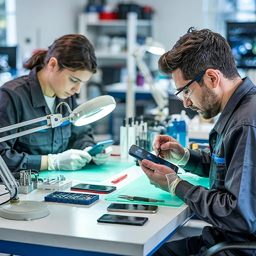 image of team testing devices