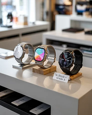 Image of various watches in stock