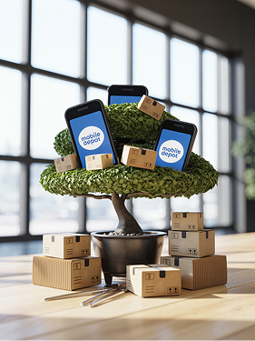 image of devices on tree