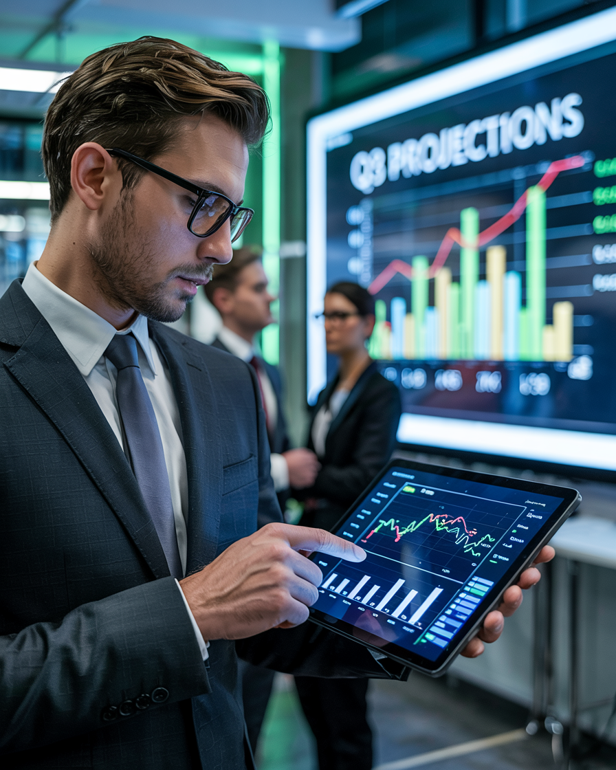 image of man checking analytics