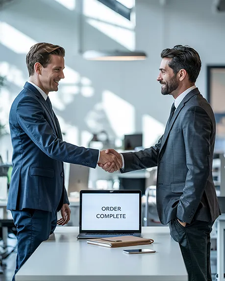 image of man shaking hand