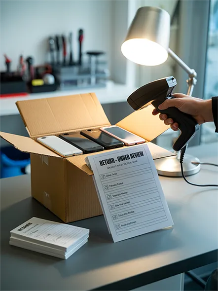 image of person scanning